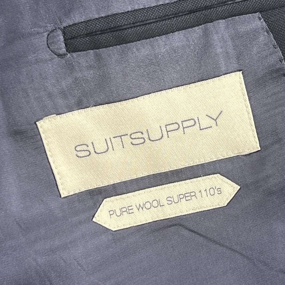 Suitsupply Wool Blazer Mens Size 40R Navy Vitale Barberis‎ Canonico Super 110s
